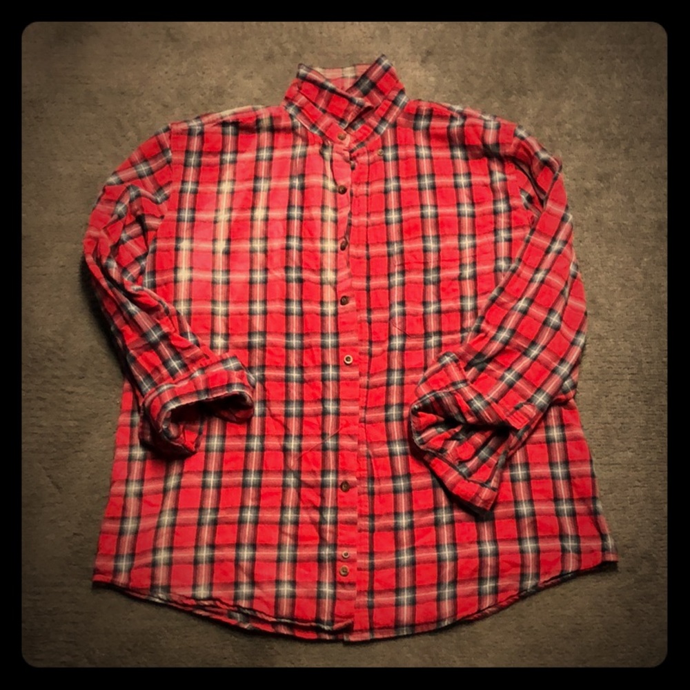 Red button up